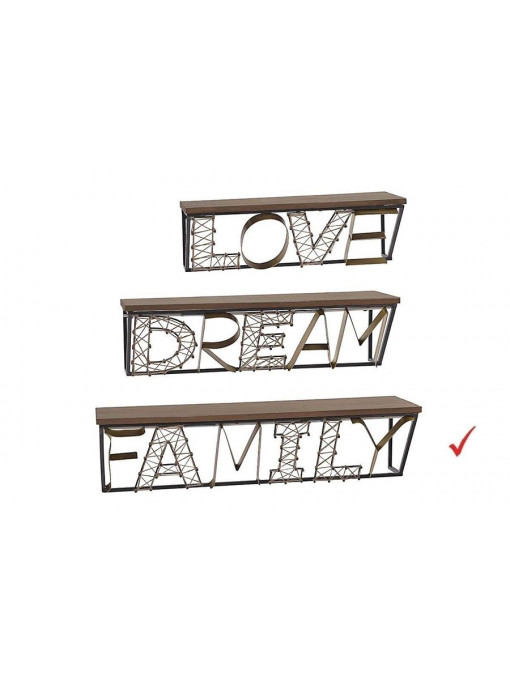Polita Family, Charisma, Lemn&amp;Metal, 70x17x19 cm