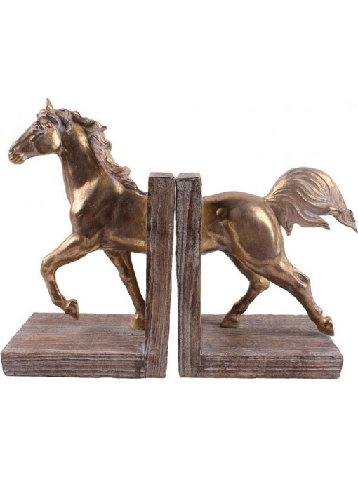 Suport Carti Golden Horse, Charisma, Rasina&Lemn, 30Χ11Χ23