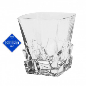 Pahar Whiskey Crack, Cristal Bohemia, 310 ml