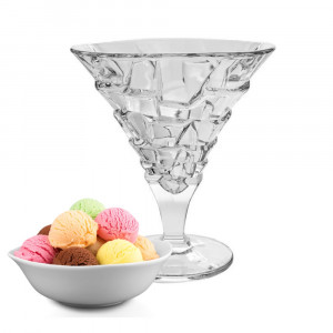 Cupă Înghețată Crack, Cristal Bohemia, 320 ml