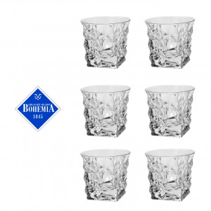 Set 6 Pahare Whisky Glacier, Cristal Bohemia, 350 ml