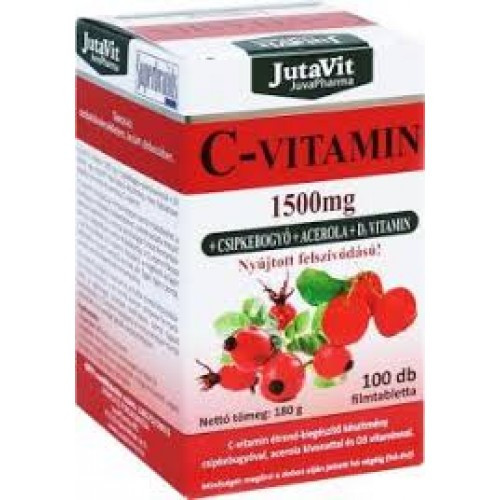 vitamina c 1500mg cu extract din măceşe, acerolă si vitamina d3 jutaVit