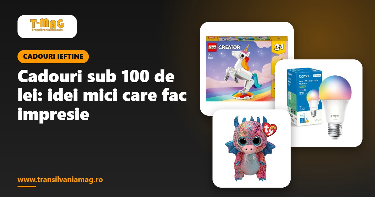 Cadouri sub 100 de lei: idei mici care fac impresie