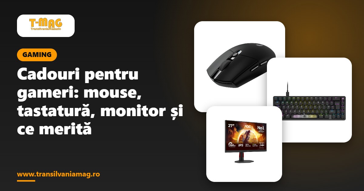 Cadouri pentru gameri: mouse, tastatură, monitor și ce merită