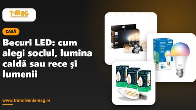 Becuri LED: cum alegi soclul, lumina caldă sau rece și lumenii