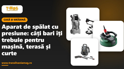 Aparat de spălat cu presiune: câți bari îți trebuie pentru mașină, terasă și curte