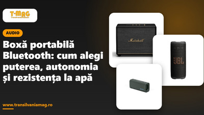 Boxă portabilă Bluetooth: cum alegi puterea, autonomia și rezistența la apă