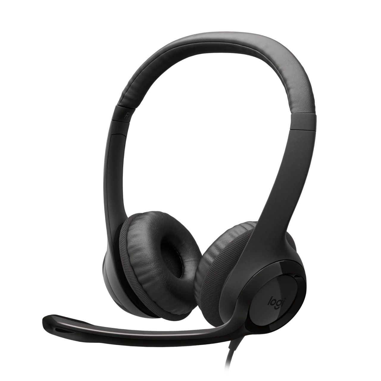 Casti Logitech H390 cu microfon USB sunet stereo negru