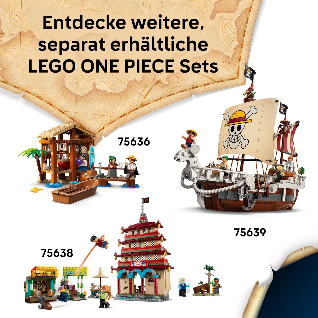 LEGO ONE PIECE Zirkuszelt 75637 Set Interactiv cu Minifigurine si