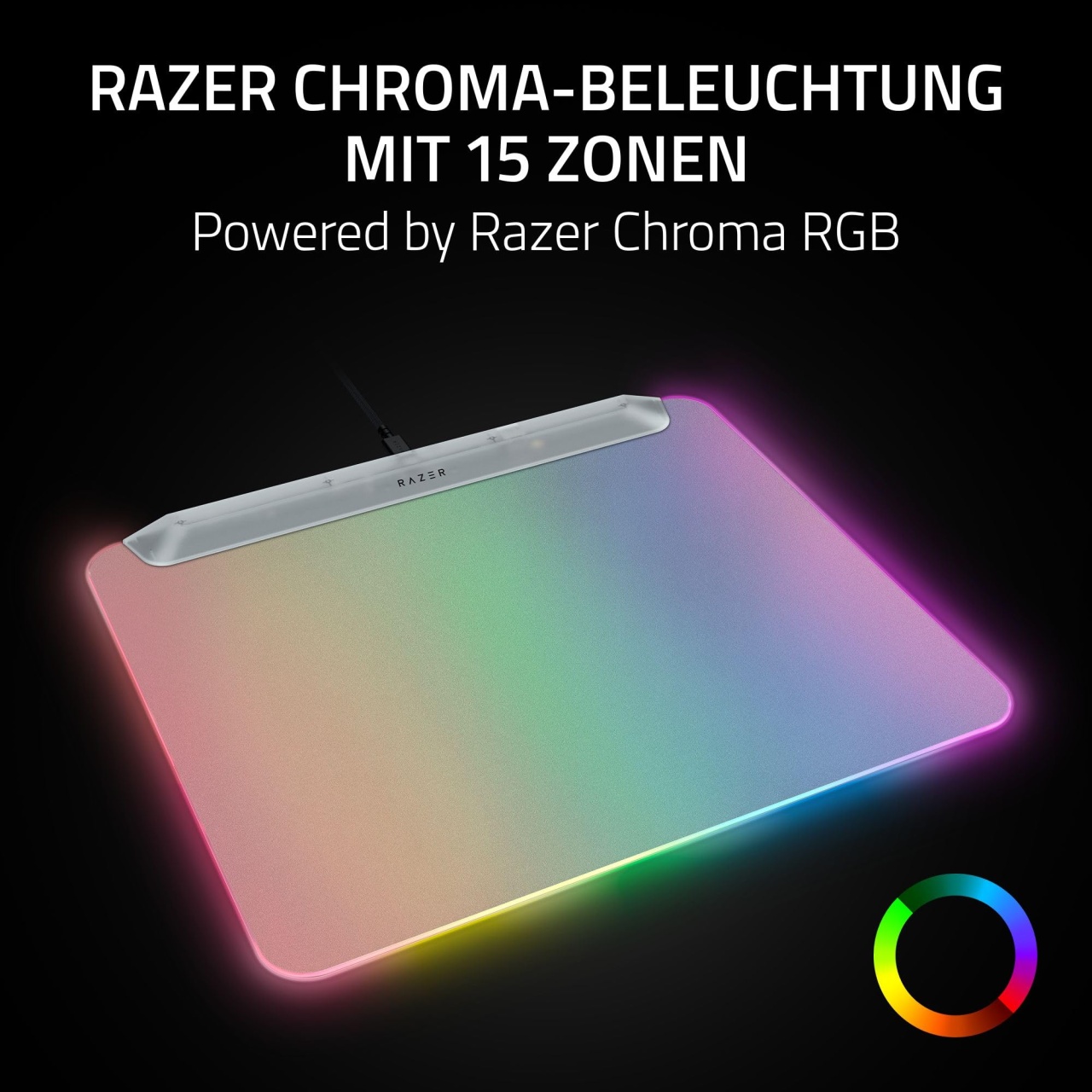 マウス・トラックボール Razer Firefly V2Pro Phantom WhiteEdition Razer Firefly V2 Pro Phantom White Gaming Mousepad RGB USB Hub