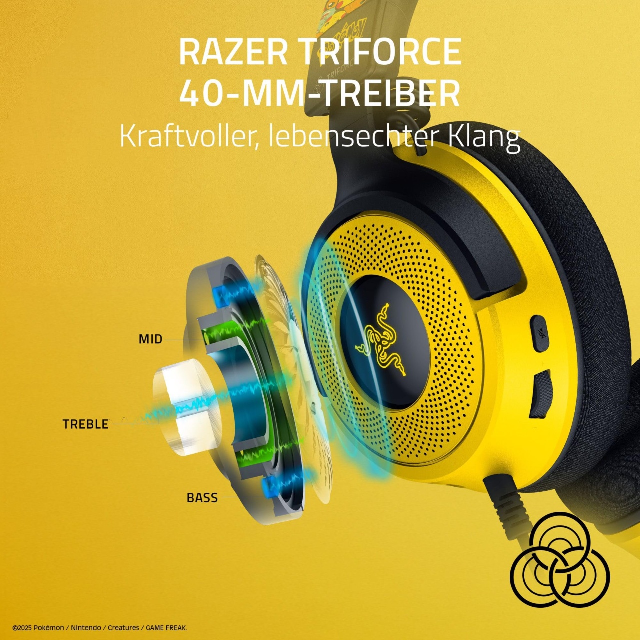 Casti gaming Razer Kraken V4 X Pokemon Edition RGB Surround Sound
