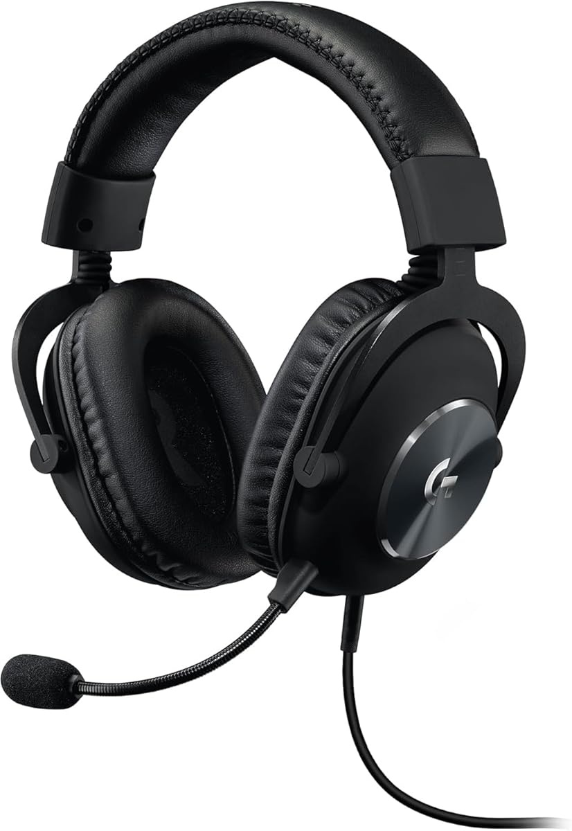 Casti audio Logitech G, Negru, cu microfon detasabil, surround sound