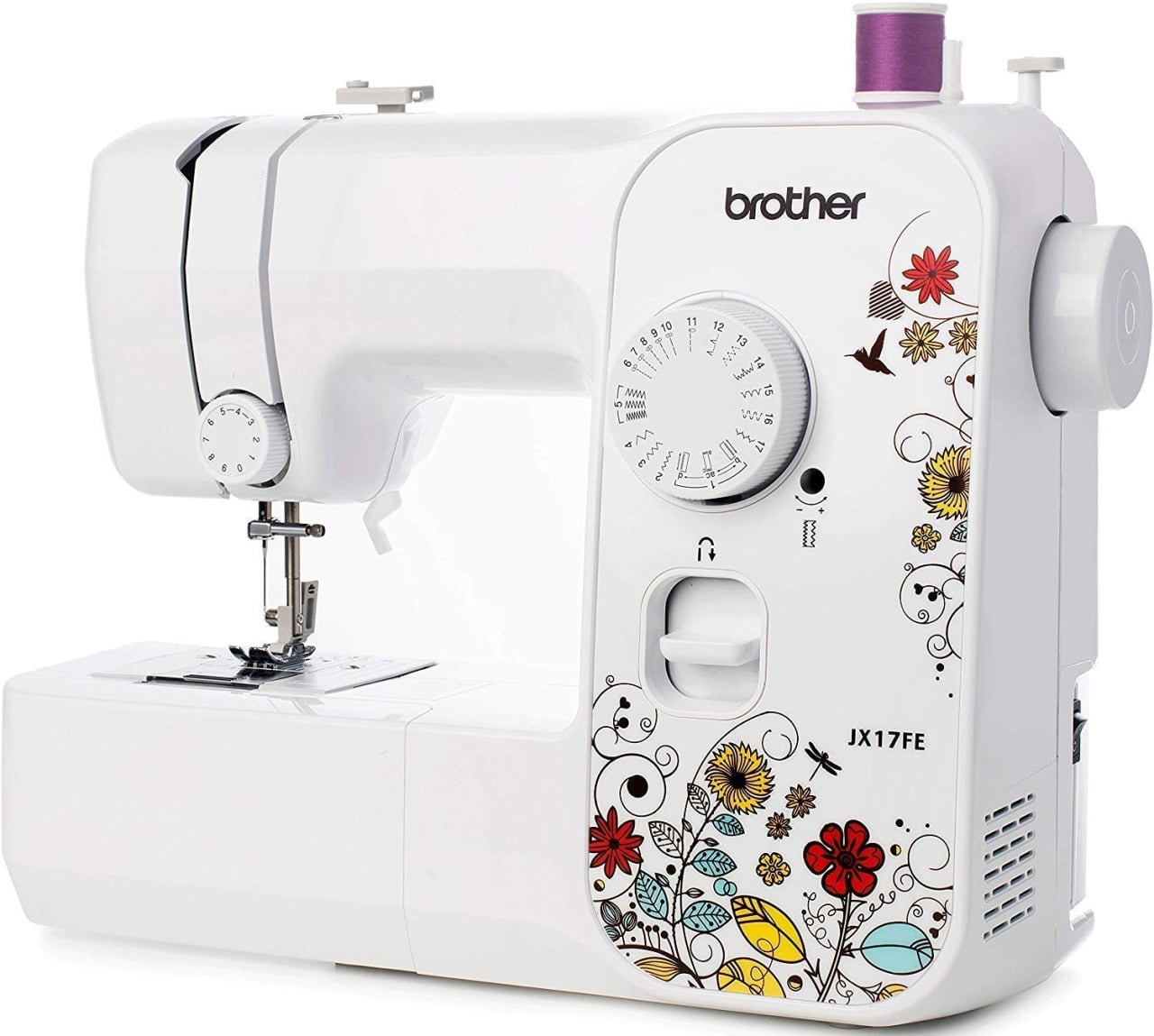 Masina de cusut Brother JX17FE cu 17 programe de cusut, brat liber