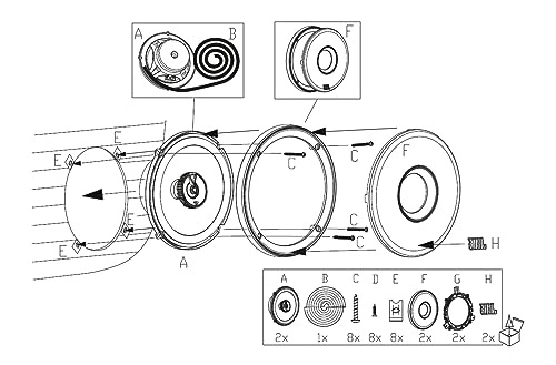 Set de difuzoare auto JBL Club 64 Gen 3-165mm de la Harman Kardon
