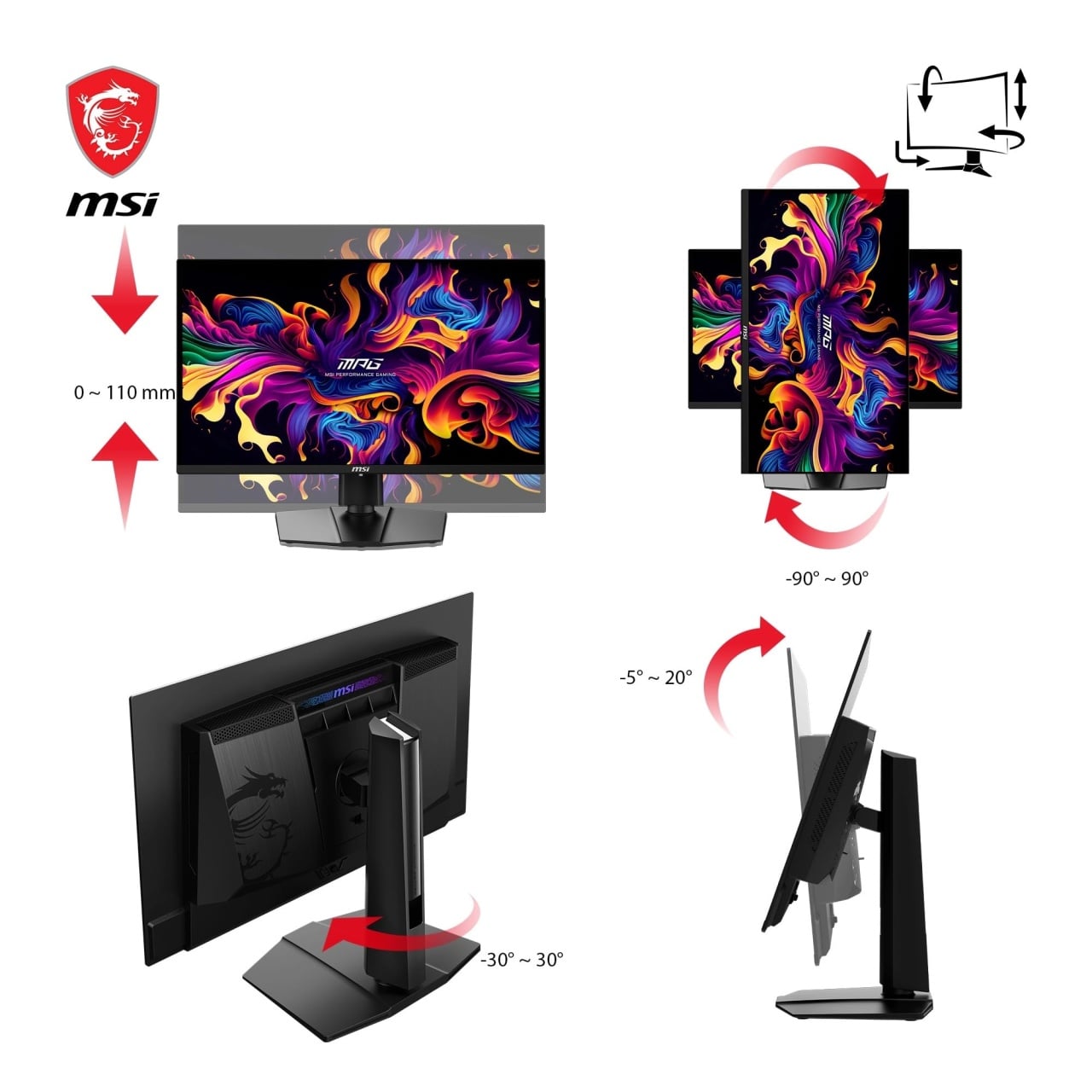Monitor MSI MPG 271QRX QD-OLED 27 WQHD 360Hz Negru