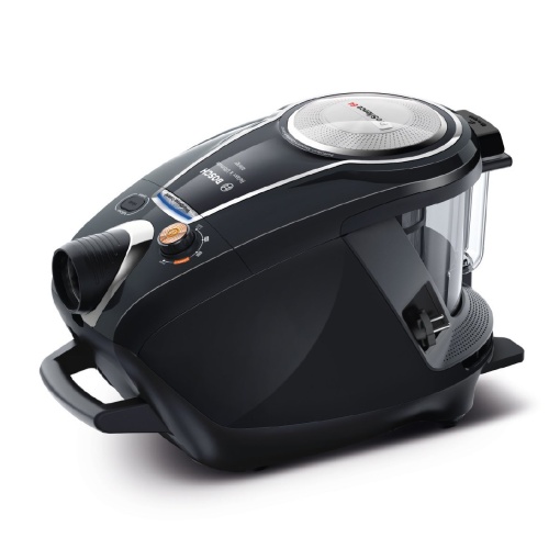 Aspirator Bosch Bagless ProSilence Series 8 BGS7MS64, Aspirator de podea, Silentios, Filtru igienic, Instrument de podea pentru parchet, Covor, Gresie, Aspiratie puternica, Cablu lung, 800 W, Negru