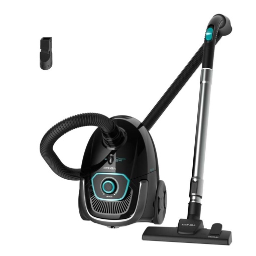Aspirator de podea Cecotec cu sac de 2,5 L Conga Powerbag 2500 Compact Plus. 850 W, filtrare de mare putere, tub metalic telescopic, inclusiv accesorii pentru mobilier si colturi