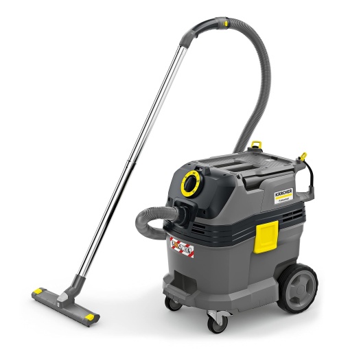 Aspirator umed/uscat Karcher NT 30/1 Tact L, putere: max. 1380 W, recipient din plastic: 30 l, furtun de aspirare 2,5 m, incl. filtru plisat plat PES, sac filtrant din lana, duza pentru podea si crapaturi