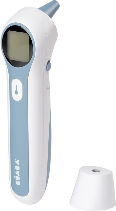BEABA - Termometru clinic fara contact - Termometru cu infrarosu - Masurarea urechii si fruntii - Digital - Temperatura camerei - Mod bebelus, copil si adult - Ultrarapid - Multifunctional - Thermospeed