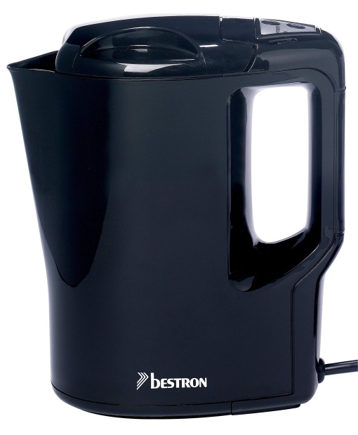 Bestron AWK810 Fierbator de calatorie la indemana cu oprire automata a fierberii, 0,9 litri, 500 wati, negru