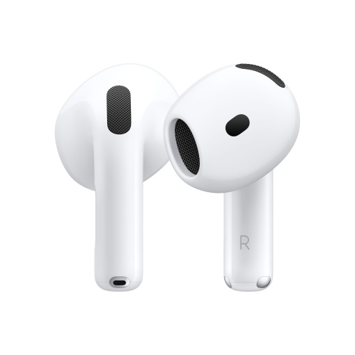 Casti wireless Apple AirPods 4, Casti Bluetooth cu anulare activa a zgomotului, Audio adaptiv, Audio 3D personalizat, Mod transparenta, Husa de incarcare USB-C, Incarcare wireless