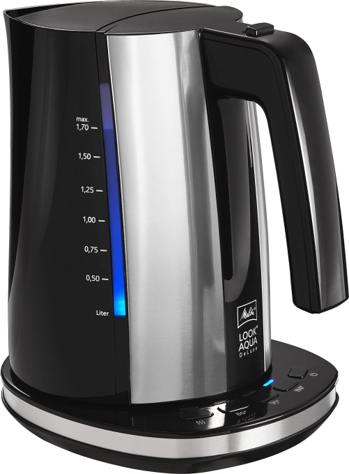 Ceainic - MELITTA - Look Aqua DeLuxe 1026-14 cu setare a temperaturii 80 degC 95degC 100degC pentru ceai si mancare pentru bebelusi si functie de ment