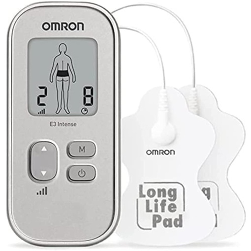 Dispozitiv Omron E3 Intense TENS - Managementul durerii personalizabil cu 6 programe 3 programe de masaj 15 niveluri de intensitate si tampoane de lun