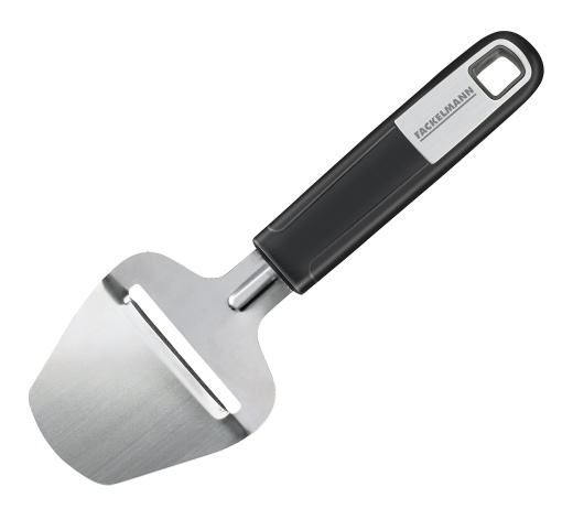 Fackelmann Hartkasehobel Sense 21 cm Soft-Touch ArgintiuNegru