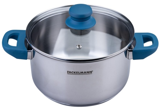 Fackelmann Oala Essential 20 cm Otel Inoxidabil Manere Softtouch Albastru