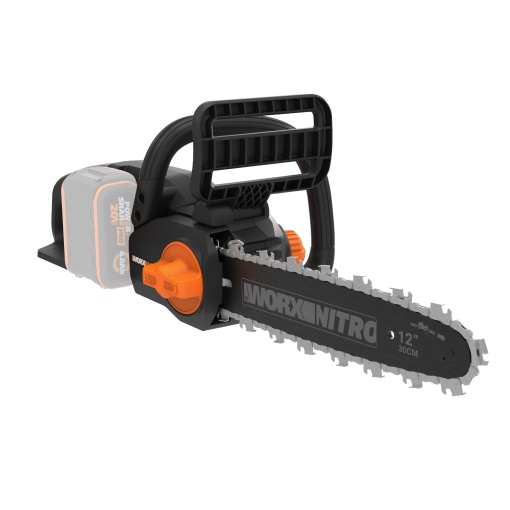 Ferastrau cu lant cu acumulator WORX WG350E.9 Nitro Professional 20V - ferastrau puternic pentru lemn - 10m/s - lungime de taiere de 30cm - compact si sigur - lubrifiere automata - tensionare usoara a lantului - fara baterie si incarcator