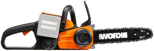 Ferastrau cu lant cu acumulator WORX WG368E9 40V lungime de taiere 30 cm lubrifiere lant viteza 38 ms fara baterie incarcator si accesorii