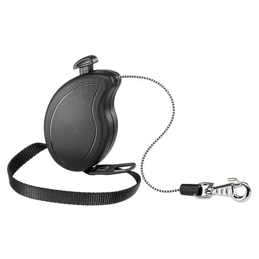 Ferplast Lesa Caini Flippy ONE Lesa Retractabila Caini Mici de pana la 8 kg Cablu extensibil max 3 m Buton unic de blocare si deblocare negru