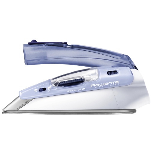 Fier de calcat de calatorie Rowenta Focus DA1510 | max. 1000W | 45 g/min. explozie de abur | Abur vertical | Maner pliabil | Genti de depozitare | Fier de calcat cu abur cu 2 tensiuni de functionare (120V, 240V), Unic