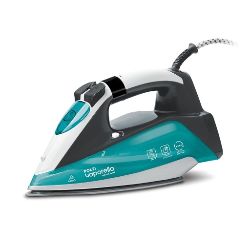 Fier de calcat Polti Vaporella Quick&Slide Qs220 cu selector de temperatura rotativ si afisaj digital, placa de abur Pro, 2400 W, explozie de abur 250 g