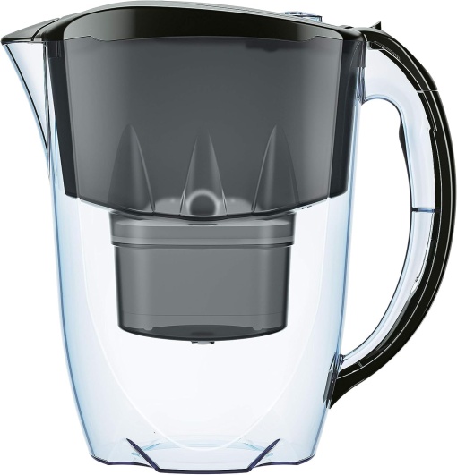 Filtru de apa AQUAPHOR Jasper Black incl. 1 filtru MAXFOR+ I Reduce calcarul si clorul I Carafe pentru filtru de apa de masa de 2,8 l I Se potriveste in usa frigiderului