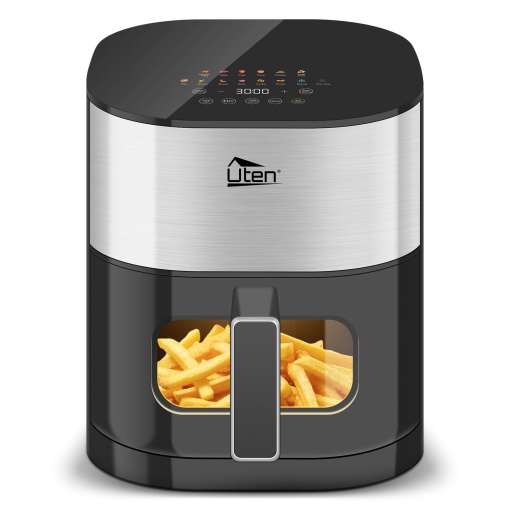 Friteuza cu aer cald Uten Dual Blaze 55L 14 programe fereastra transparenta
