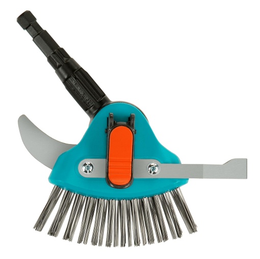 Gardena combisystem-3in1 Grout Cleaner: Ajutor de gradina multifunctional pentru indepartarea buruienilor si a muschiului de pe imbinarile inguste si largi, peri metalici, lame din otel inoxidabil. Potrivit pentru manere CS (03608-20)