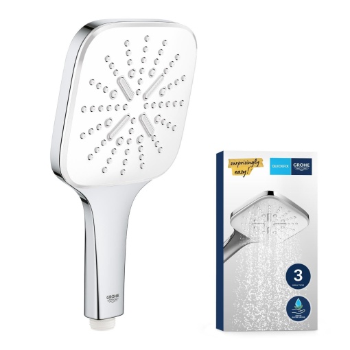 GROHE Vitalio SmartActive 130 Cube | Dus de mana 3 tipuri de pulverizare | Crom | 26595000