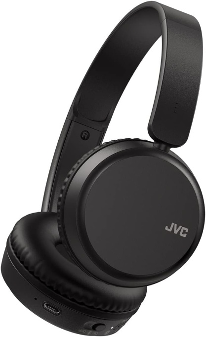 JVC HA-Z37W-B - Casti Bluetooth, Bas profund, 3 moduri de sunet (Bas/Clar/Normal), 35 de ore de viata a bateriei, Design usor si pliabil, Functie multipunct, Bluetooth 5.2, (Negru)