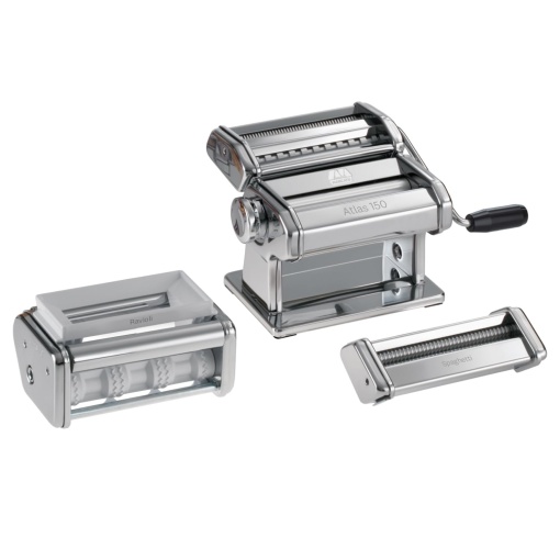 Marcato PastaSet Set de paste, otel aliat, argintiu, 20 x 20,7 x 15,5 cm
