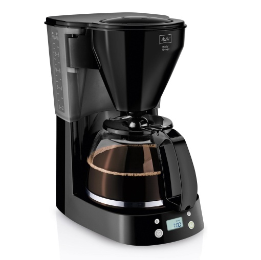 Melitta Easy Timer - Filtru de cafea - cu ulcior de sticla - Functie de temporizare - Drip Stop - 10 cani - Negru 1010-14