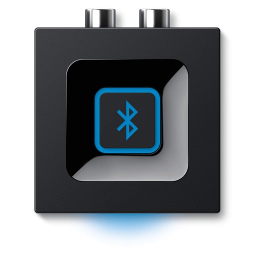 Receptor audio wireless Bluetooth Logitech, Bluetooth multipunct, intrare 3,5 mm si RCA, buton de asociere, raza de actiune de 15 m, priza UE, PC/Mac/tableta/telefon mobil/receptor AV/stereo - Negru