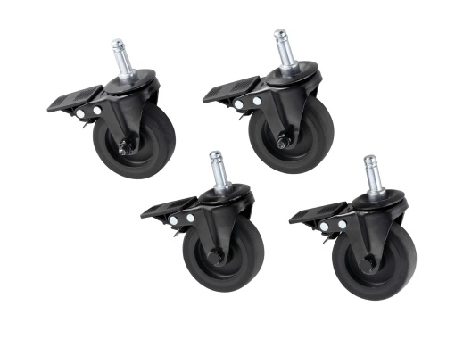 ROSLE Premium Rotile VIDERO Set de 4 banda de rulare TPR de inalta calitate robusta si durabila rotile pivotante la 360deg pentru toate modelele VIDER
