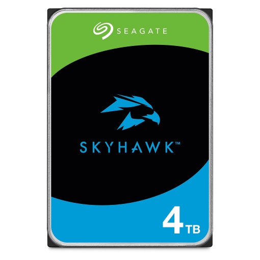 Seagate SkyHawk 4TB, hard disk intern HDD, inregistrare video de pana la 64 de camere, 3,5 inchi, memorie cache de 256 MB, SATA 6 GB/s, argintiu, inclusiv serviciu de salvare a datelor (ST4000VXZ16)