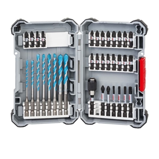 Set Bosch Professional 35 piese MultiConstruction Burghie si Bits Impact Control