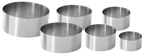 Set de 6 inele pentru desert Fackelmann otel inoxidabil culoare argintie