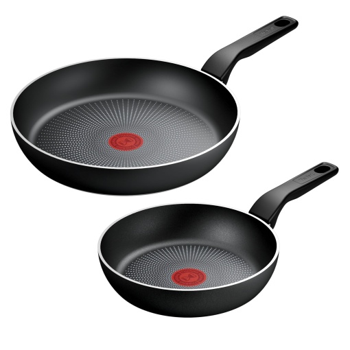 Set Tefal Recycled On Pan 24/28 cm, 100% aluminiu reciclat, Acoperire antiaderenta, Inductie, Poate fi spalat in masina de spalat vase, Negru, C2979032