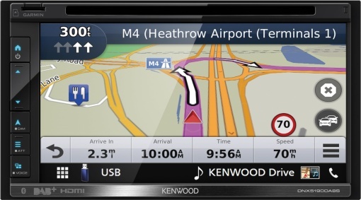 Sistem de navigatie Kenwood DNX5190DABS 171 cm 675 Ecran tactil TFT Fix Negru 21 kg