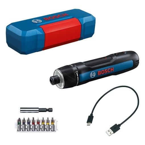 Surubelnita profesionala cu acumulator Bosch GO 3 (inclusiv set de 8 biti, suport pentru biti, cablu USB-C, mini carcasa)