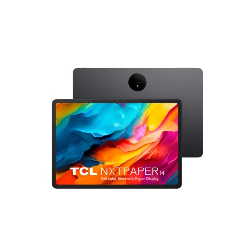 Tableta TCL NXTPAPER 14, ecran NXTPAPER 2,4K de 14,3", spatiu de stocare de 256 GB, 8 GB RAM (+8 GB extindere RAM), baterie de 10.000 mAh, incarcare rapida PD de 33 W, tableta WiFi Android, gri